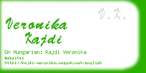 veronika kajdi business card
